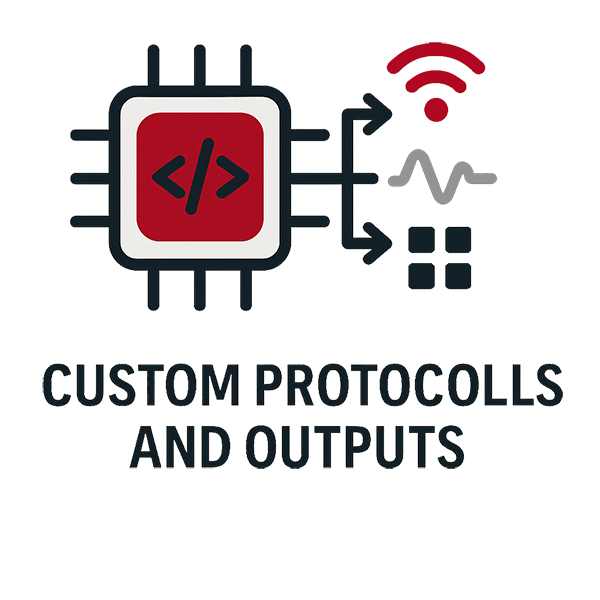 Custom outputs and communication protocols icon