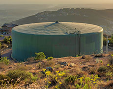 Submersible Pressure Sensor in Water Storage Tank